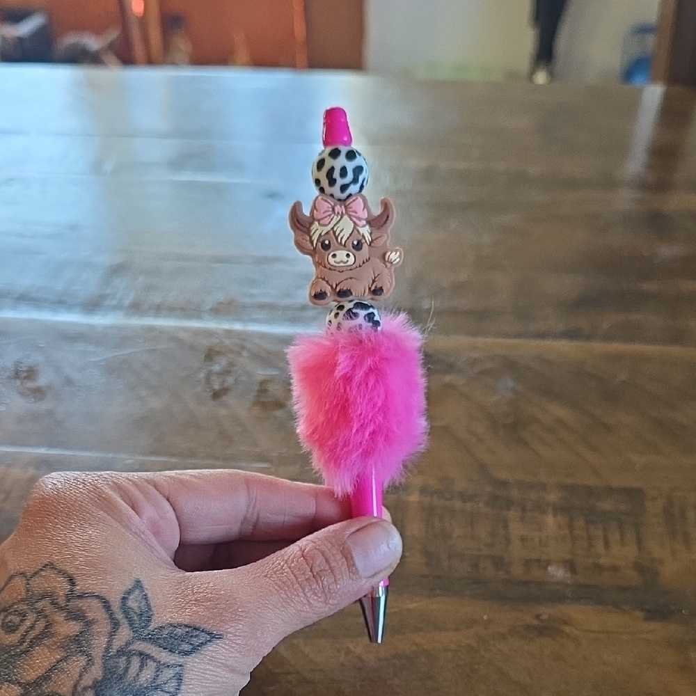 Cute Pink Animal Fluffy Pen